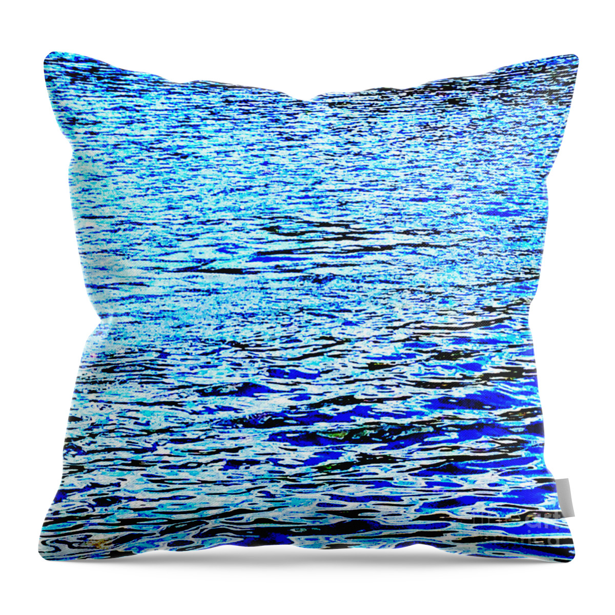 Abstract Throw Pillow featuring the photograph Blue Abstract by Cristina Stefan