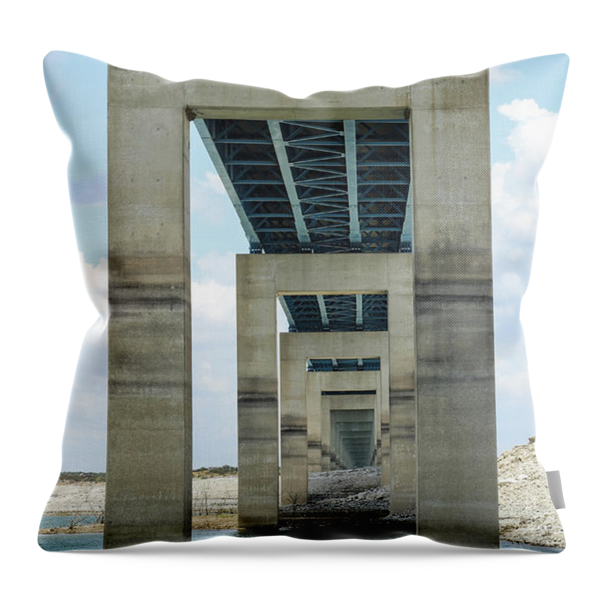 Landscape Throw Pillow featuring the photograph Blue by Amber Kresge