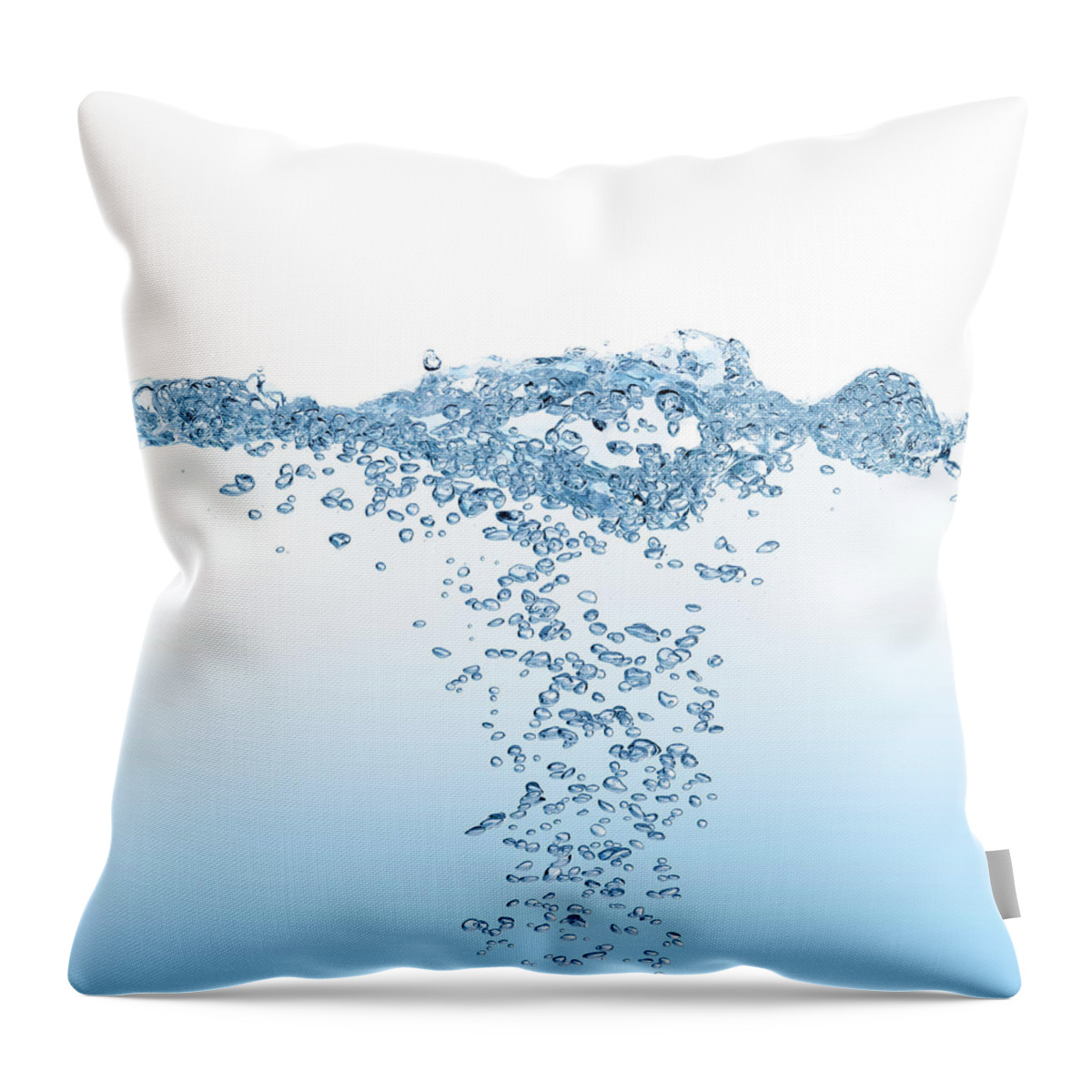 Underwater Throw Pillow featuring the photograph Blue Bubbles by Plainview