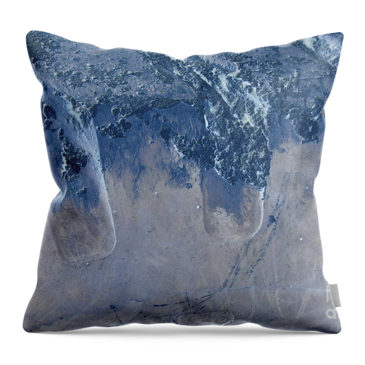 Construction Throw Pillow featuring the photograph Blue Claw by Heather Kirk