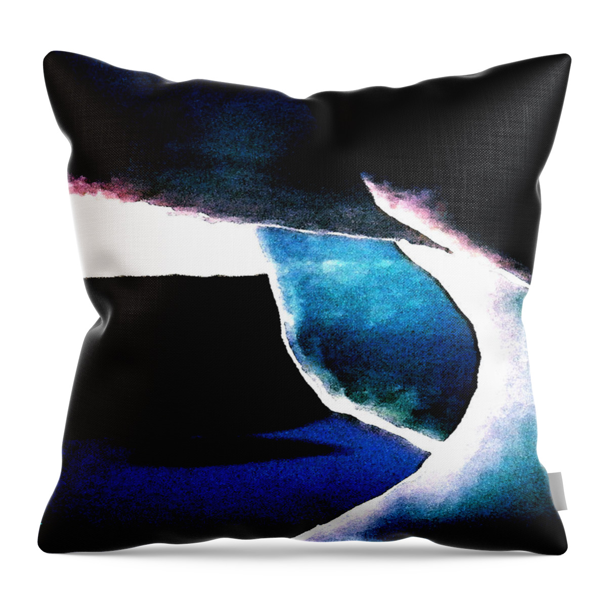 Colette Throw Pillow featuring the painting Blue Eye by Colette V Hera Guggenheim