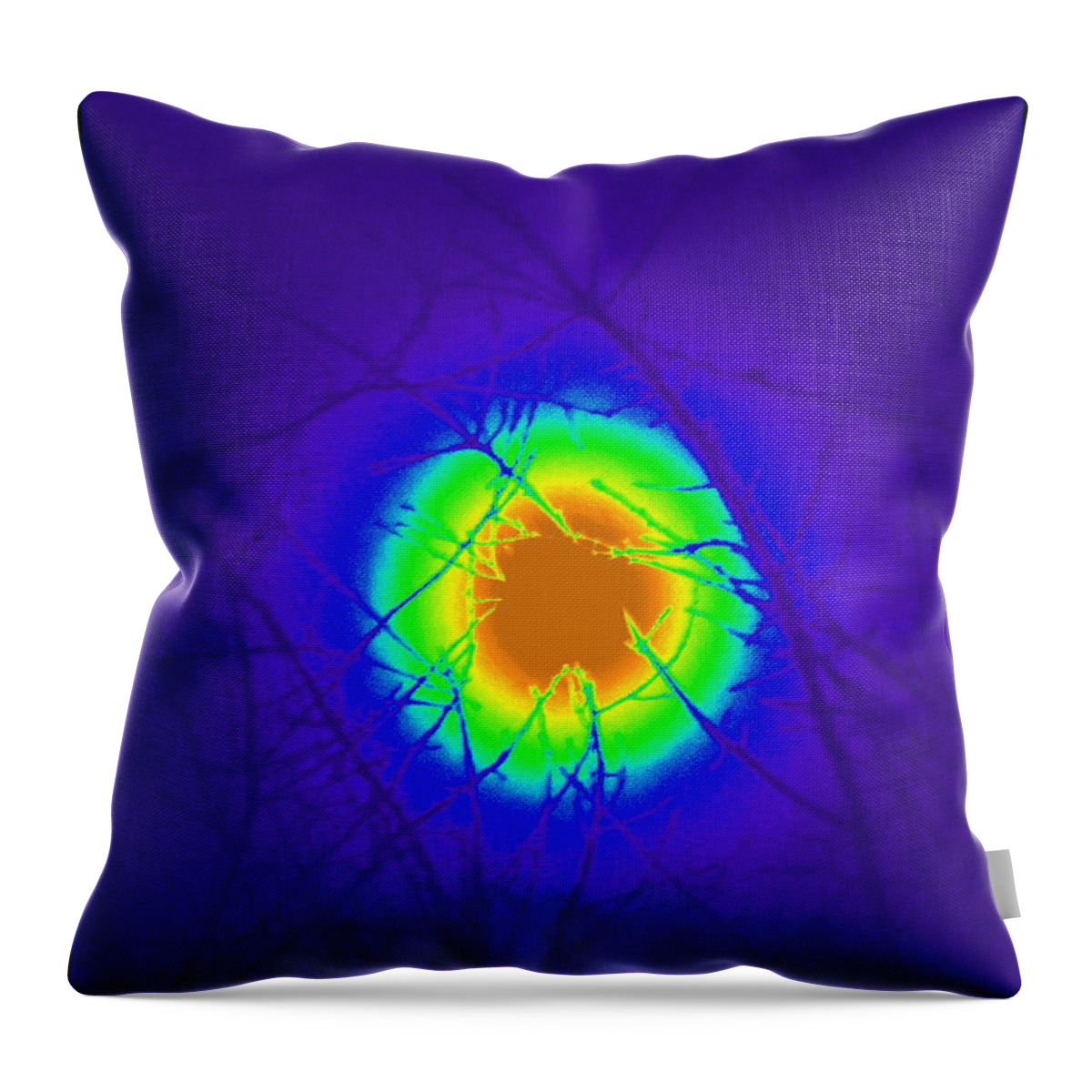 Abstract Throw Pillow featuring the painting Blue Moon by Jane Biven
