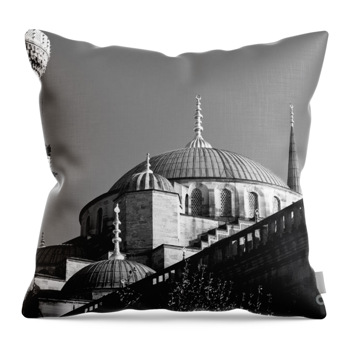 Istanbul Throw Pillow featuring the photograph Blue Mosque 04 by Rick Piper Photography