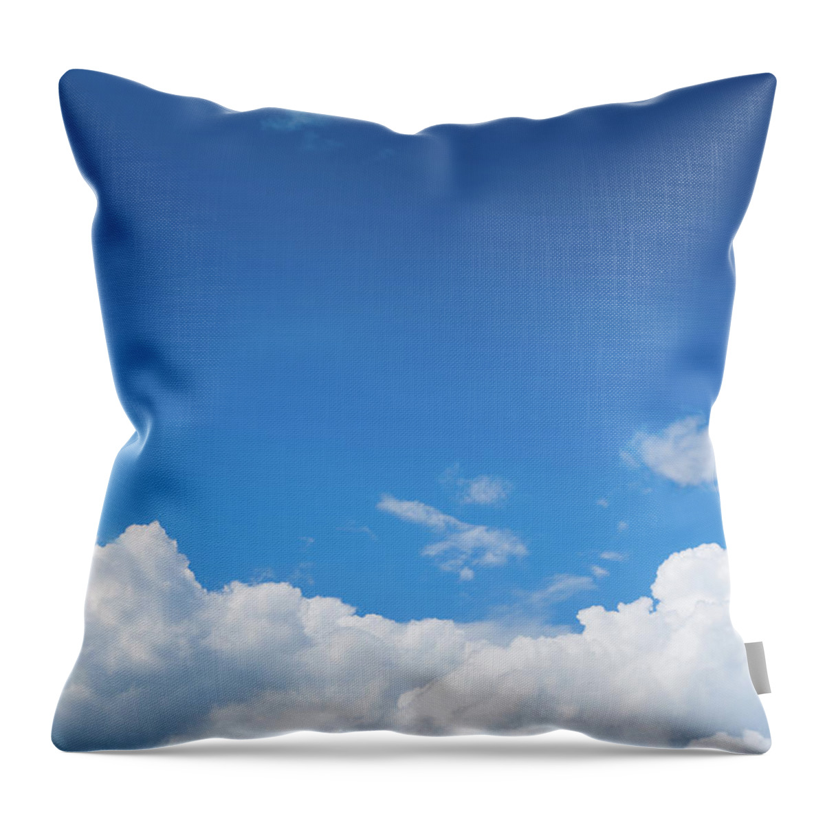 Scenics Throw Pillow featuring the photograph Blue Sky With Dramatic White Clouds by Primeimages