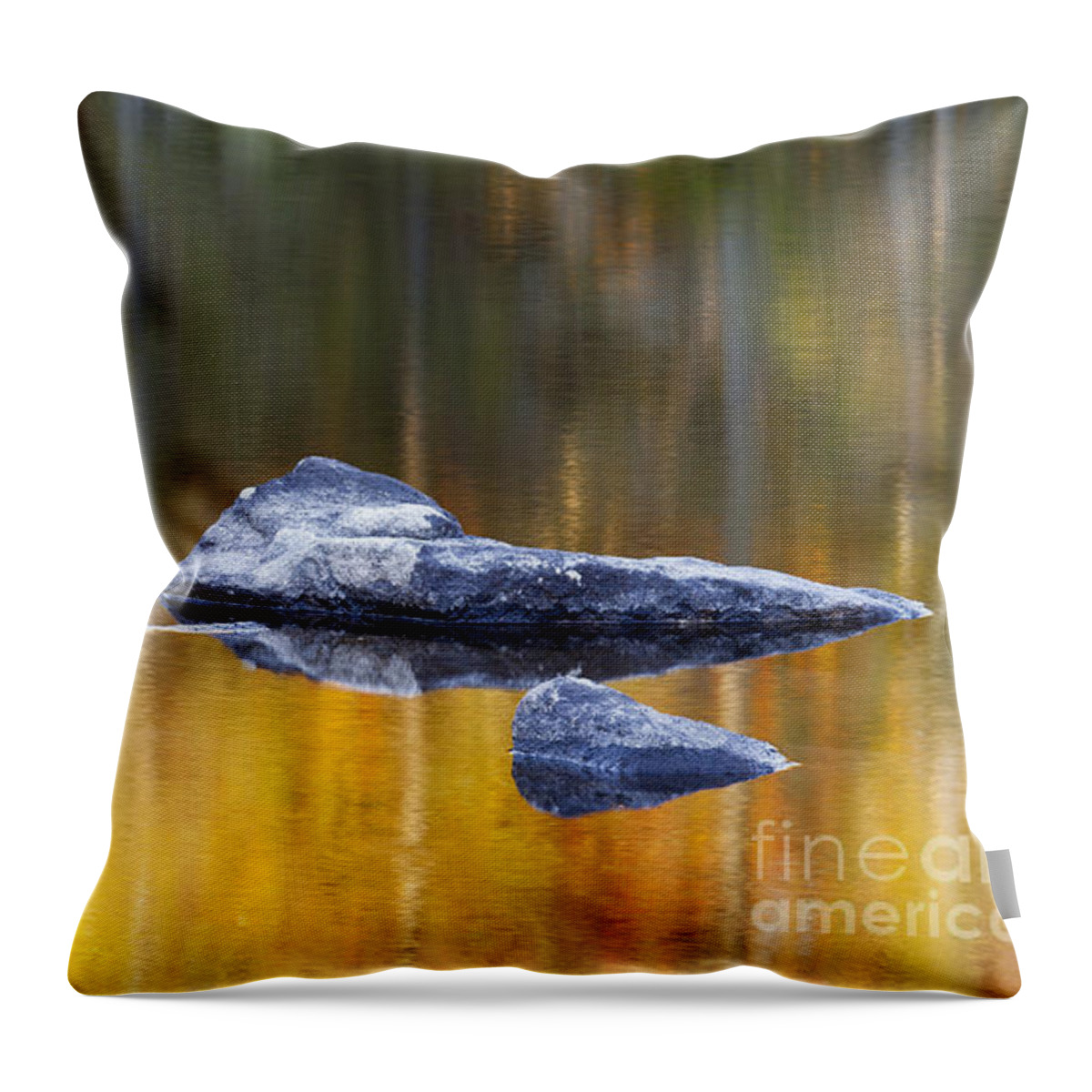 Fall Throw Pillow featuring the photograph Blue Stones by Alan L Graham