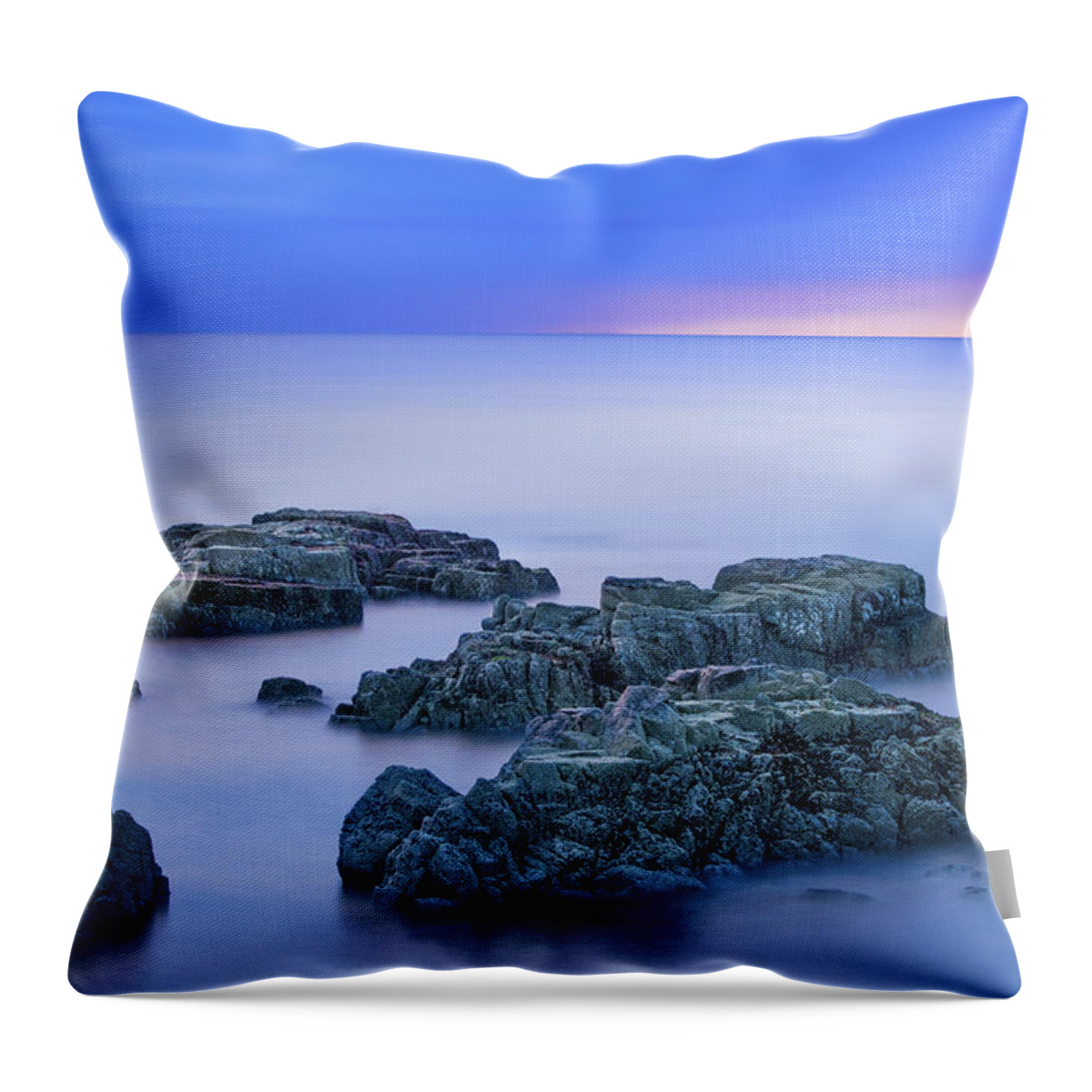 Blue Throw Pillow featuring the photograph Blue Sunrise by Veli Bariskan