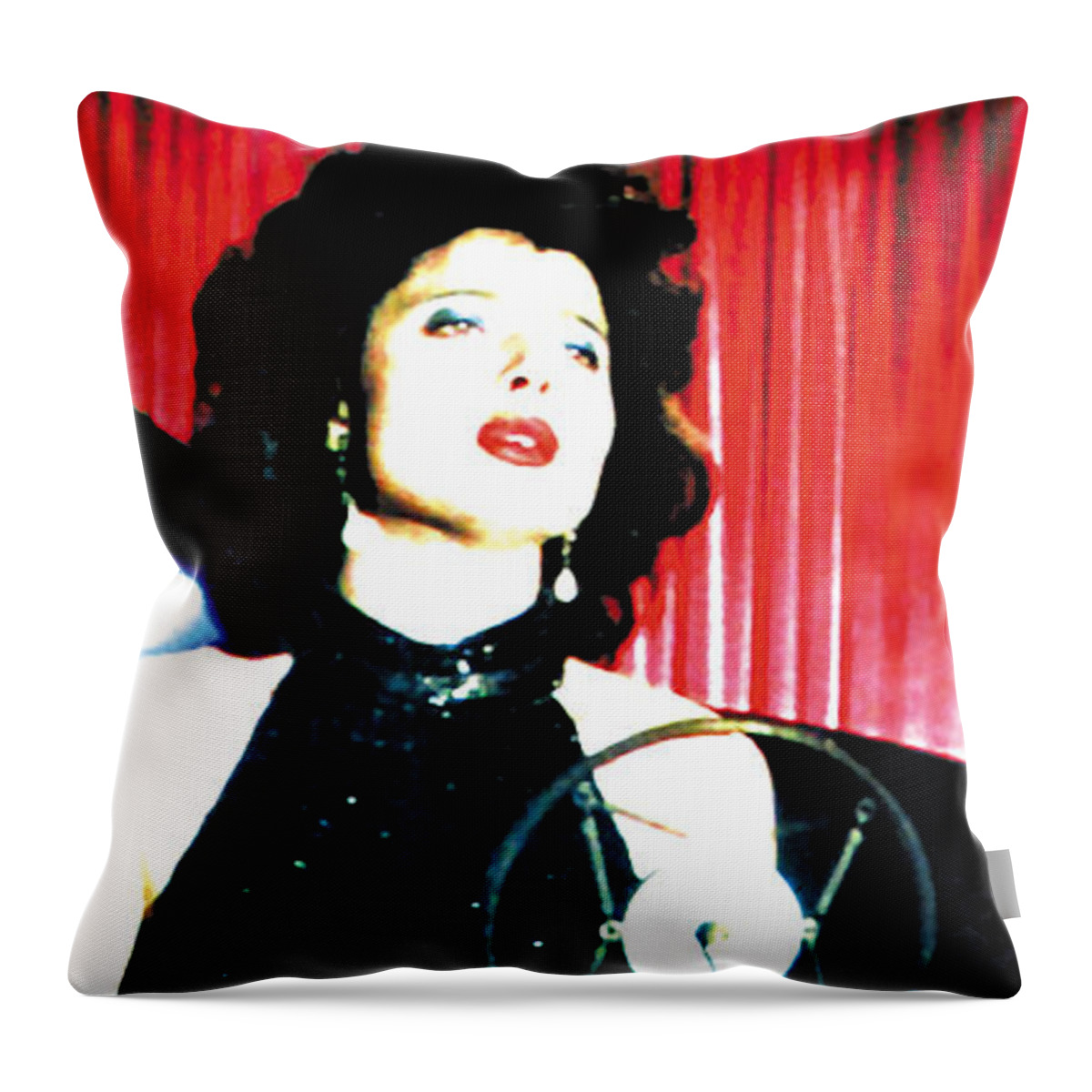 Blue Velvet Throw Pillow featuring the painting Blue Velvet 2013 by Twin Peaks