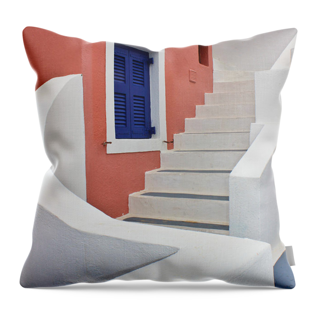 Window Throw Pillow featuring the photograph Blue Window by Christie Kowalski