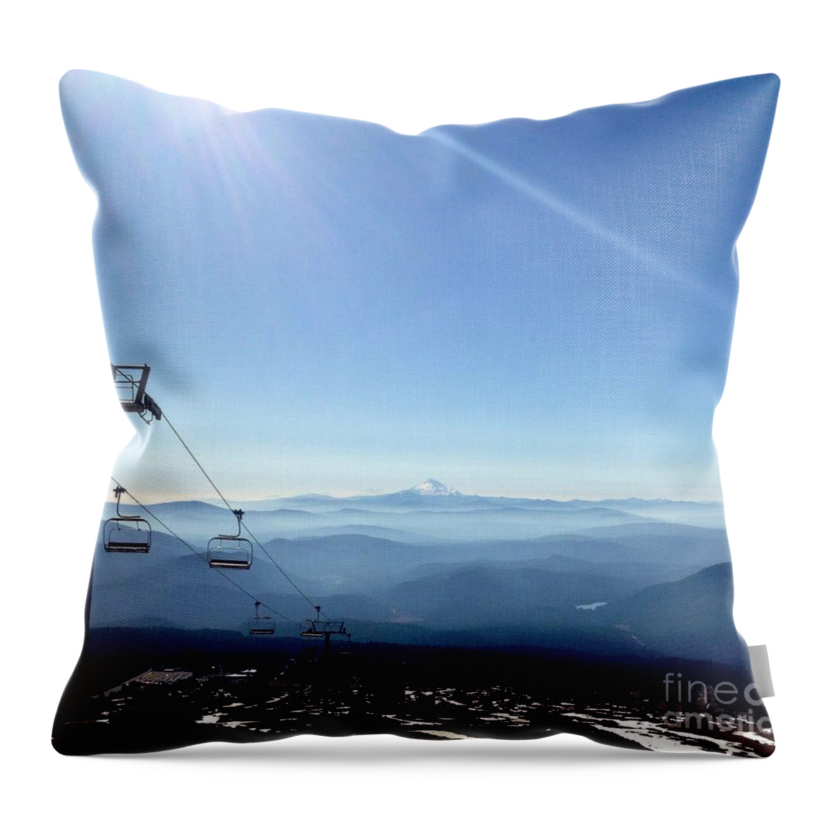 Mountain View Throw Pillow featuring the photograph Blue Yonder by Susan Garren