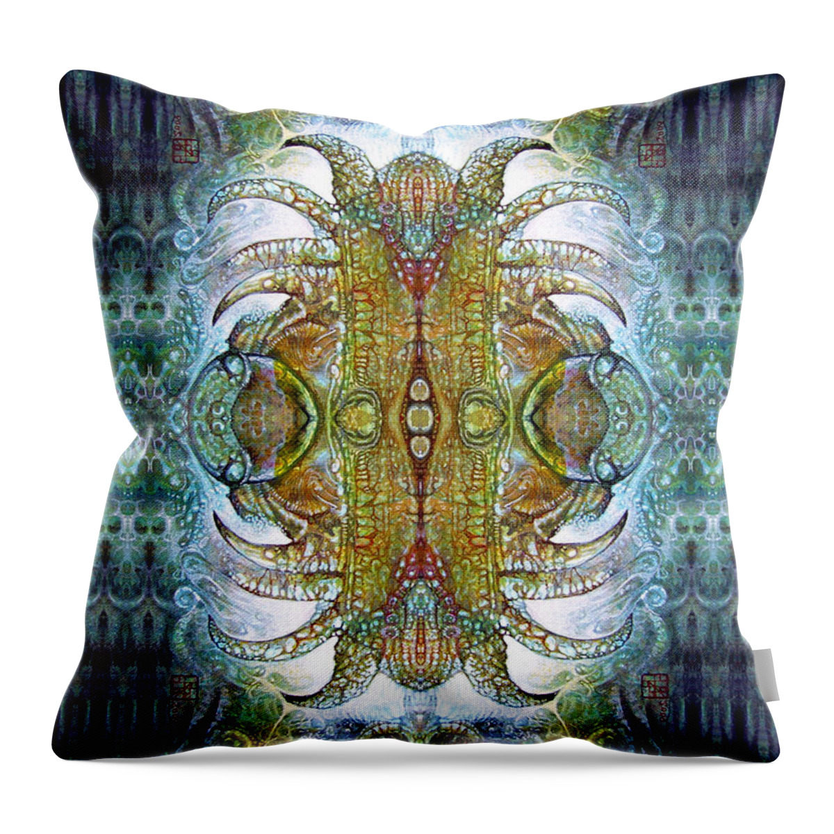 bogomil Variations Throw Pillow featuring the digital art Bogomil Variation 14 - Otto Rapp and Michael Wolik by Otto Rapp