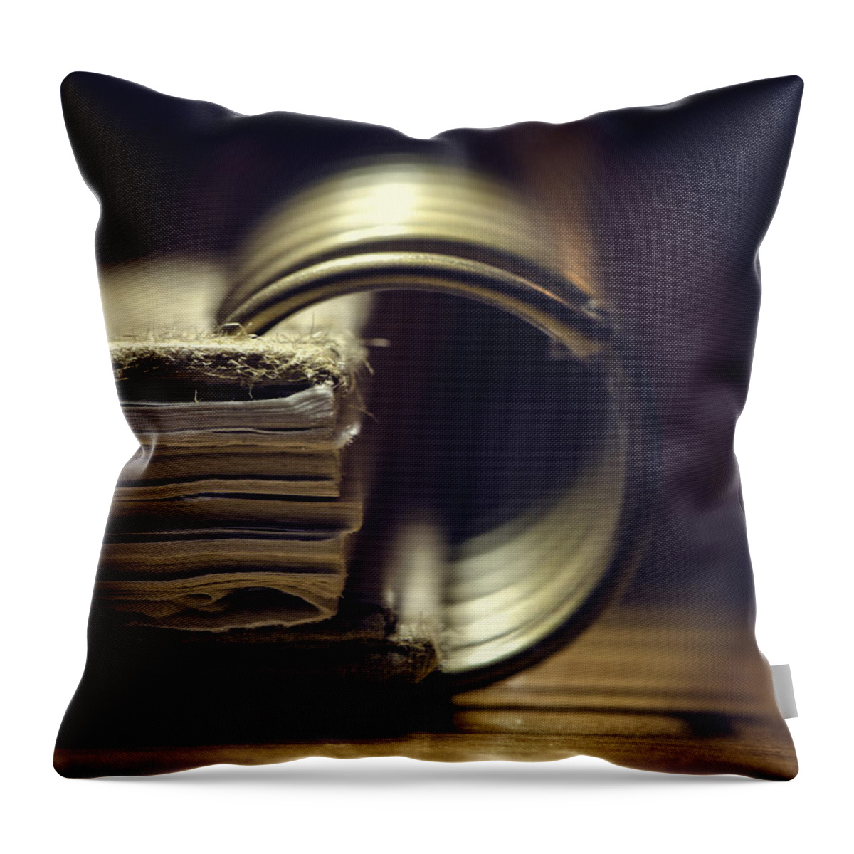 Dof Throw Pillow featuring the photograph Book Of Secrets by Sandra Parlow