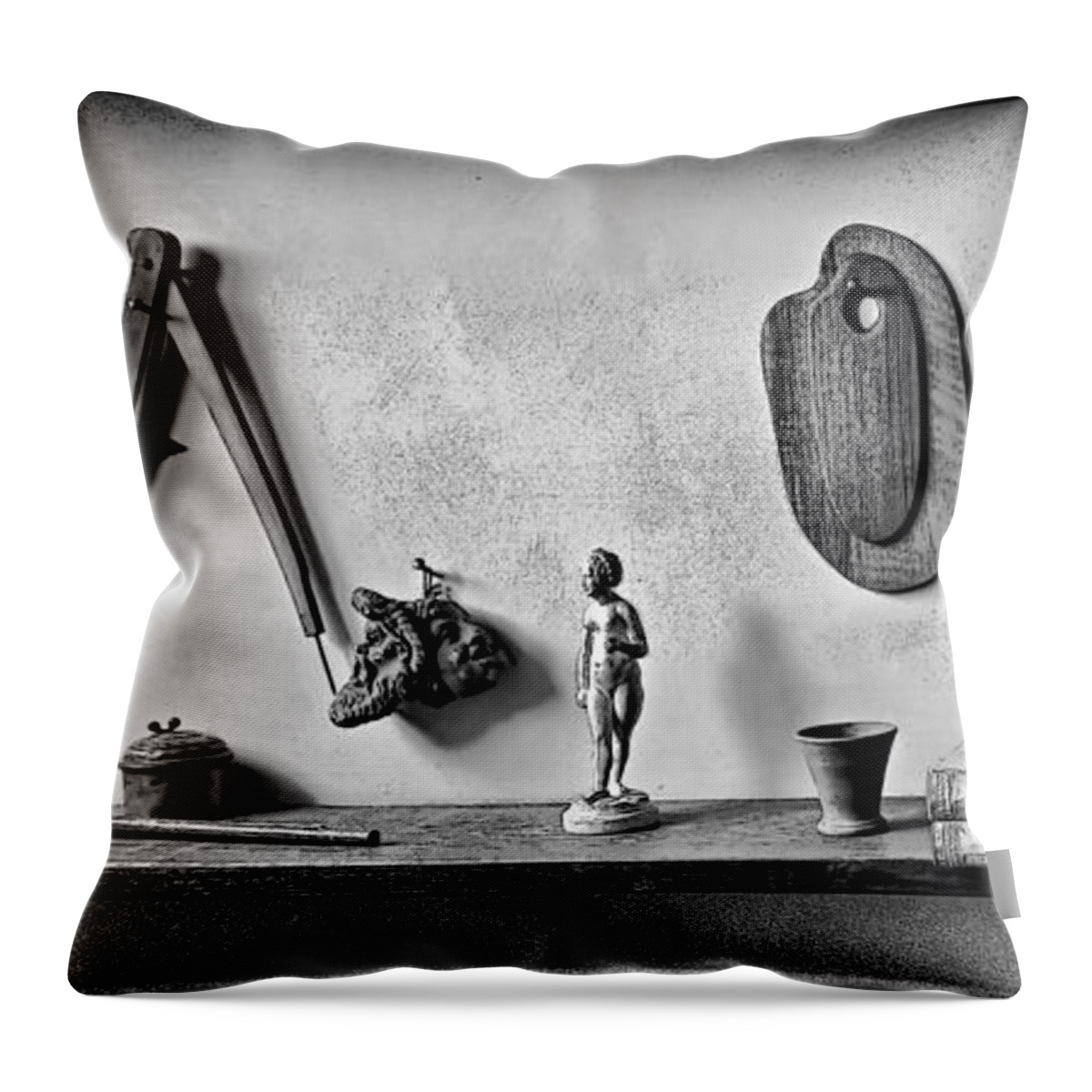 Andrei Throw Pillow featuring the photograph Bookshelf at Rembrandt House Museum by Andrei SKY