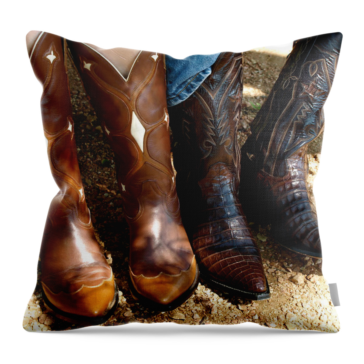 Boots Throw Pillow featuring the photograph Boots by Gia Marie Houck
