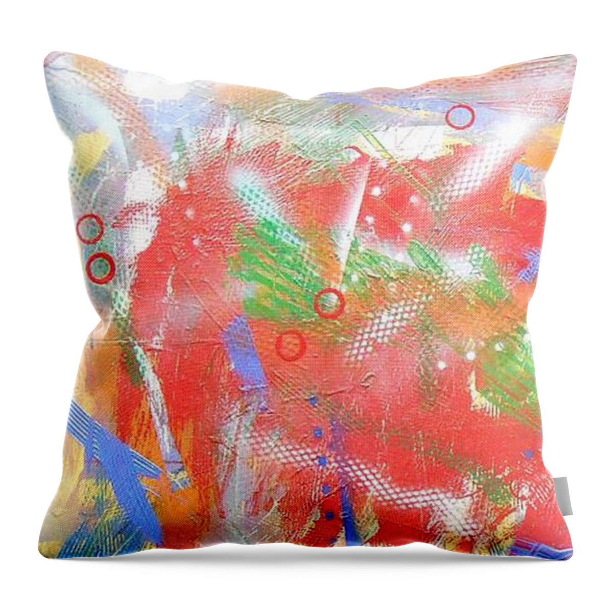 Abstract Throw Pillow featuring the painting Borderline by GH FiLben