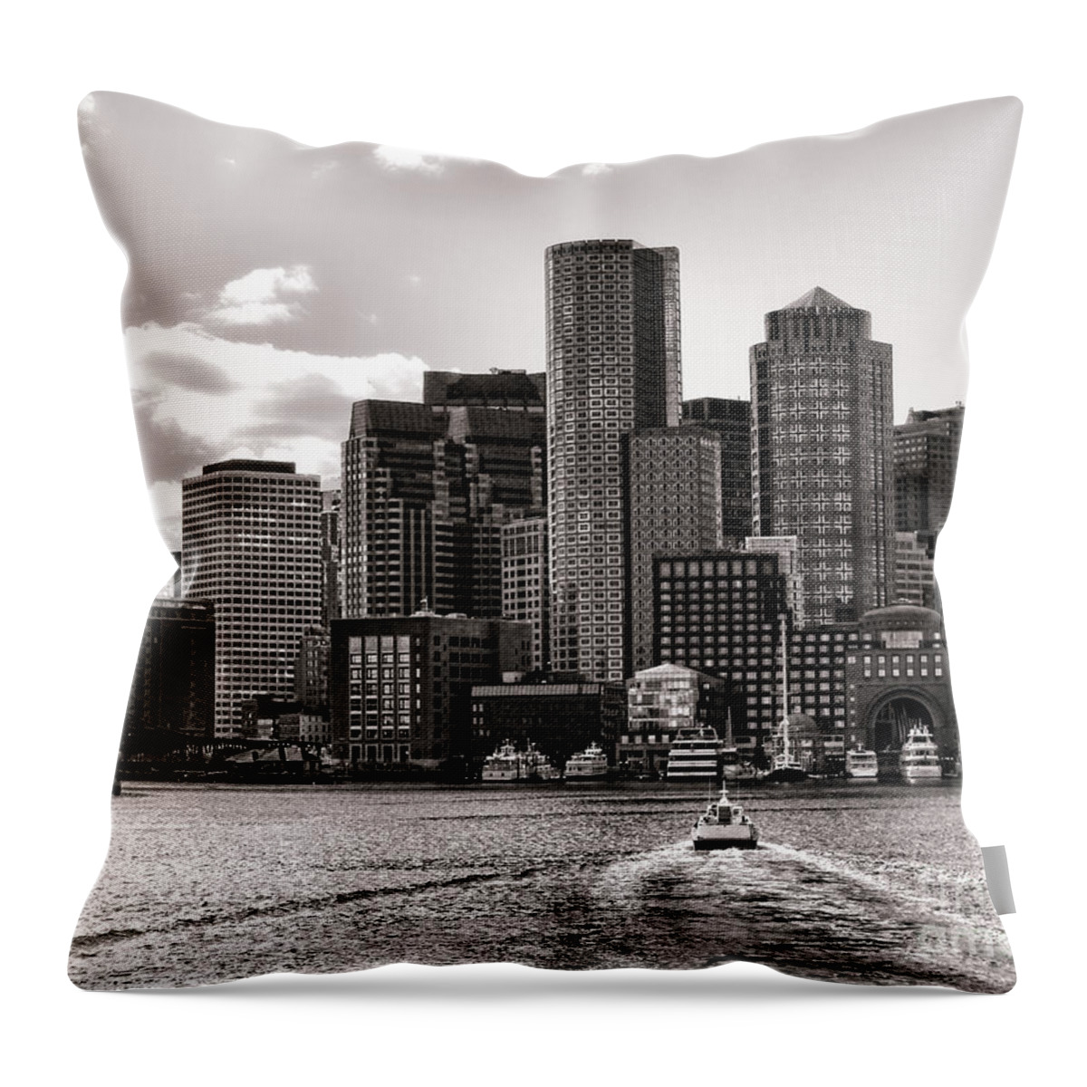 Boston Throw Pillow featuring the photograph Boston by Olivier Le Queinec