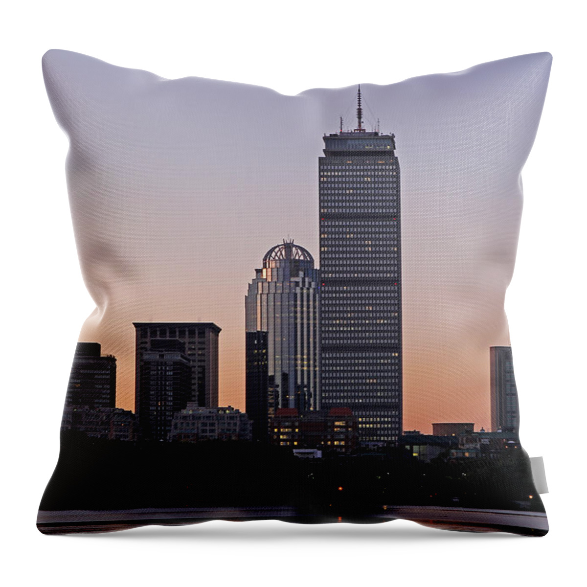 Boston Throw Pillow featuring the photograph Boston Sunrise Sky by Juergen Roth