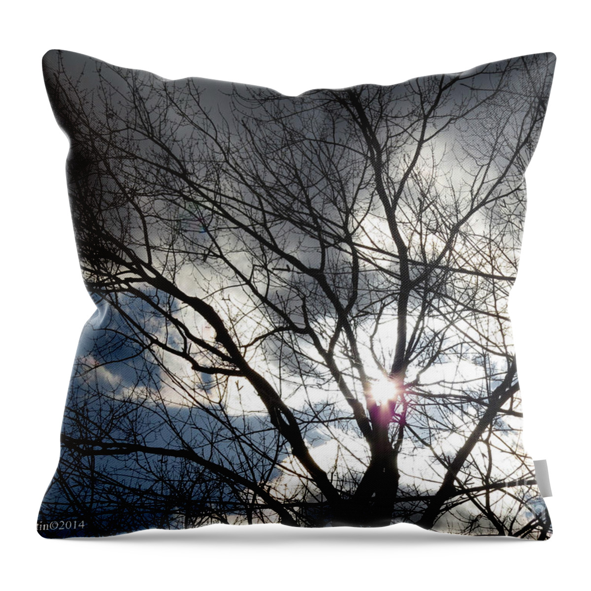 Clouds Throw Pillow featuring the photograph Boundaries by Linda L Martin