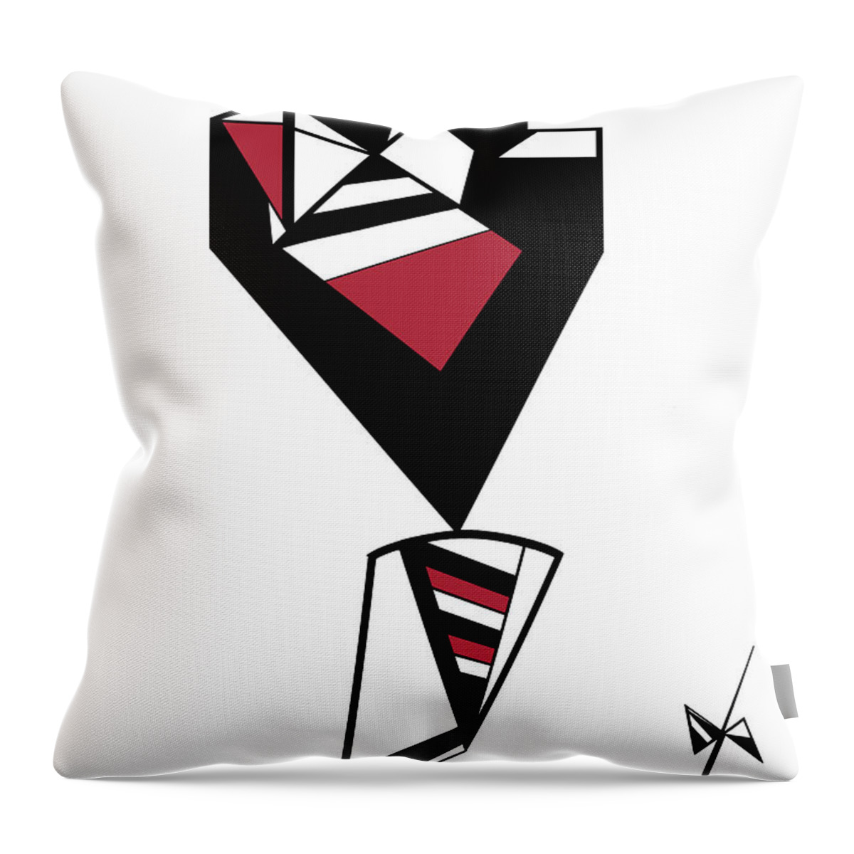 Bow Tie Throw Pillow featuring the drawing Bow Tie Affair by Mary Zimmerman