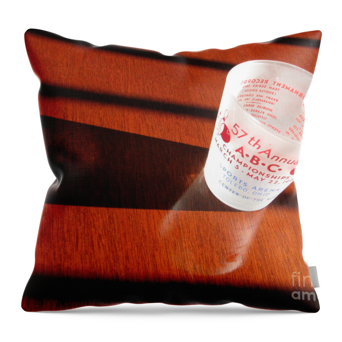 Bowling Ball Throw Pillow featuring the photograph Bowling History by Michael Krek