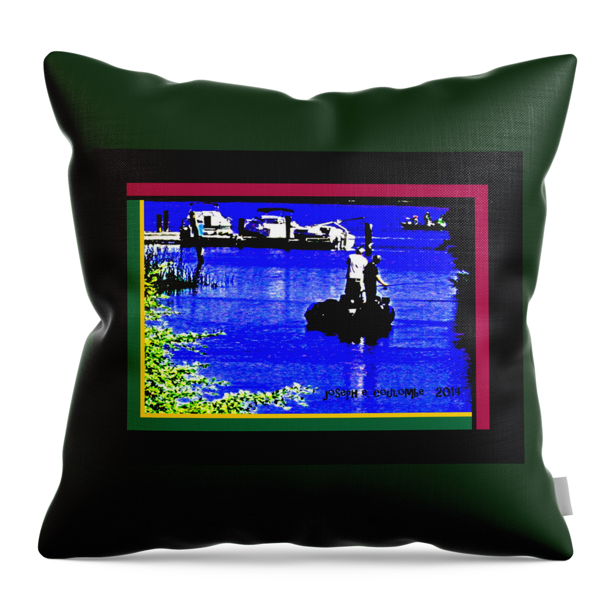 Brannan Island Road Throw Pillow featuring the digital art Brannan Island Road California by Joseph Coulombe