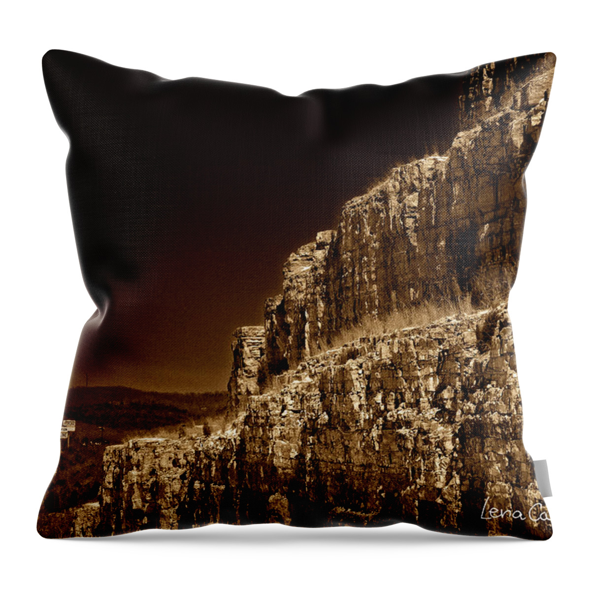 Landscape Throw Pillow featuring the photograph Branson Travels by Lena Wilhite
