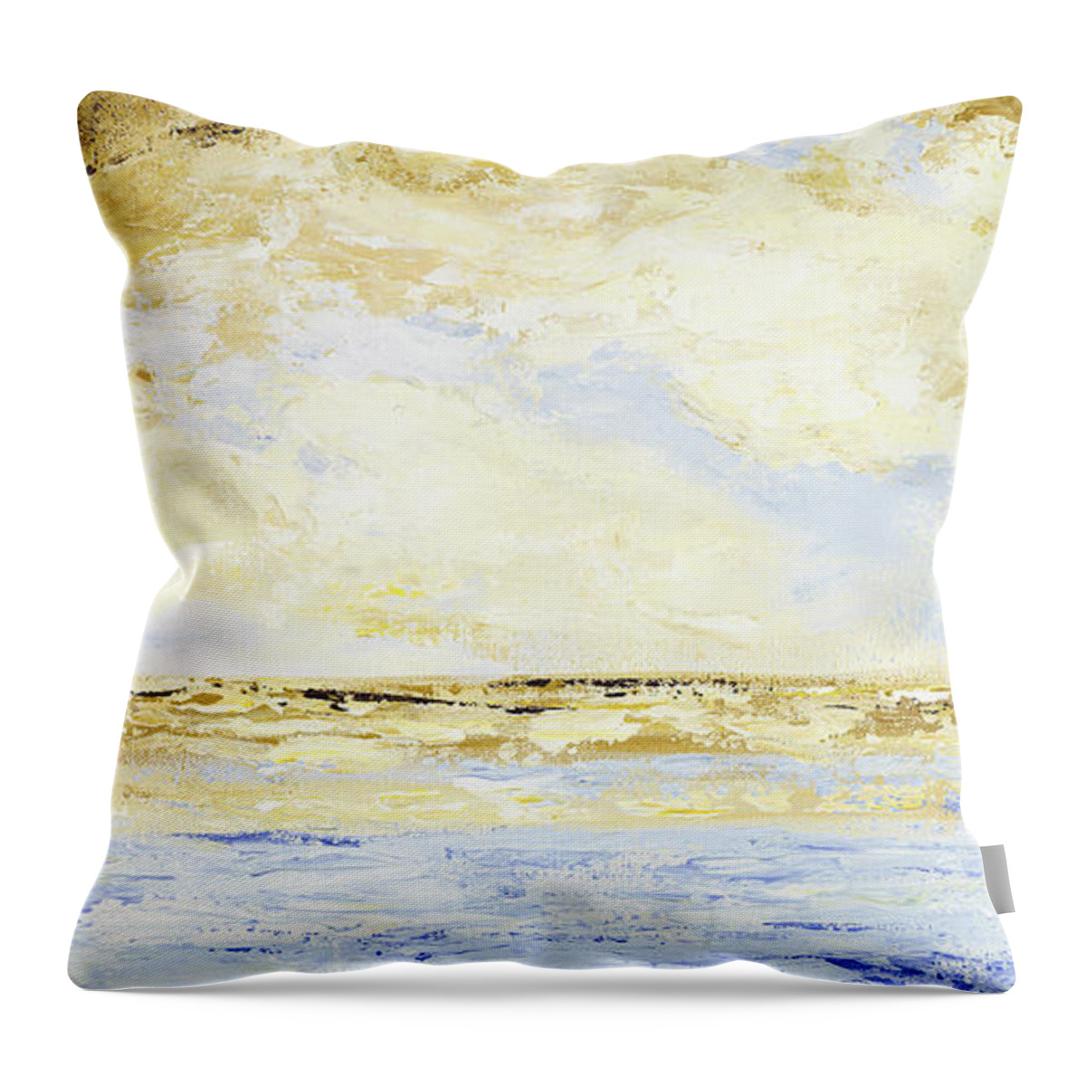 Costal Throw Pillow featuring the painting Breakwater III by Tamara Nelson
