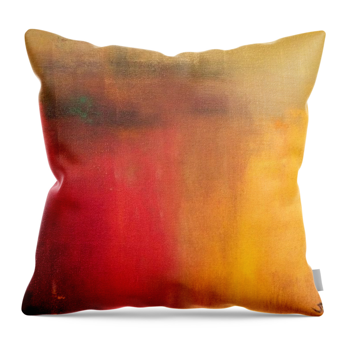 Breathe Throw Pillow featuring the painting Breathe by Kathy Stiber