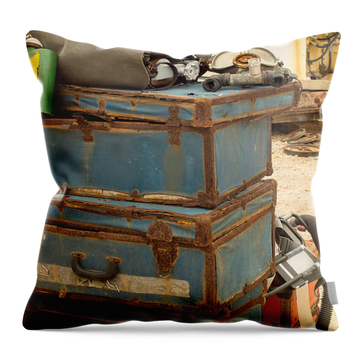Breathing Throw Pillow featuring the photograph Breathing Apparatus Equipment by Imagery by Charly