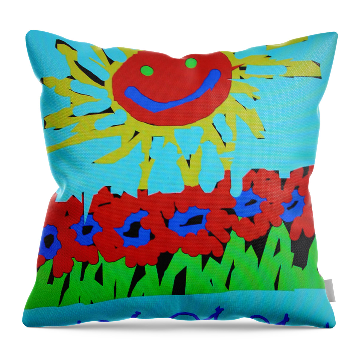 Sun Throw Pillow featuring the photograph Brians Art by Douglas Stucky