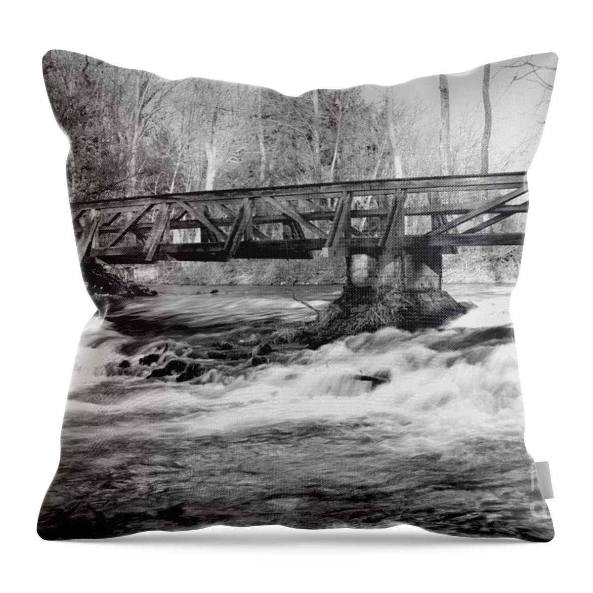 Amper Throw Pillow featuring the photograph Bridge Over Troubled Water by Hannes Cmarits