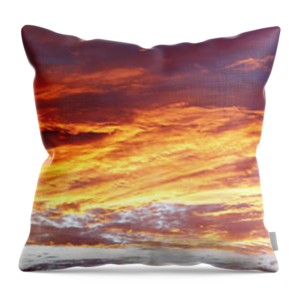 Clouds Throw Pillow featuring the photograph Bright summer sky by Les Cunliffe