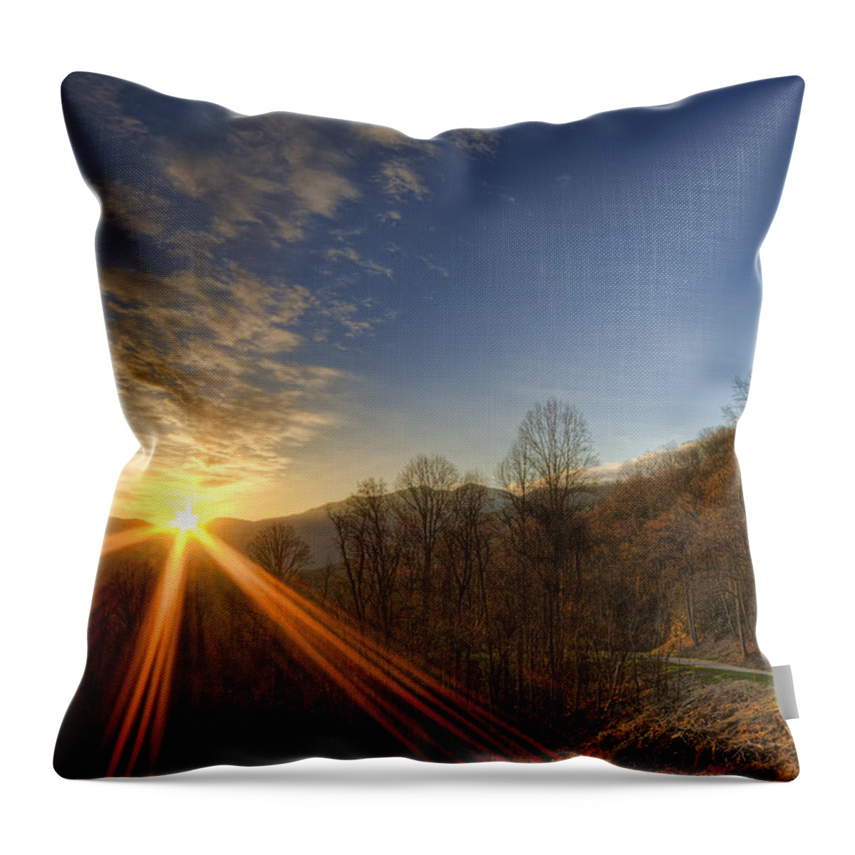 Sunrise Throw Pillow featuring the photograph Brilliant Rays by Scott Wood