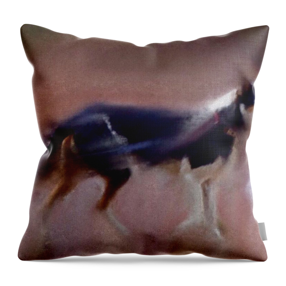 Dog Throw Pillow featuring the photograph Bringing home the mail by Suzy Norris