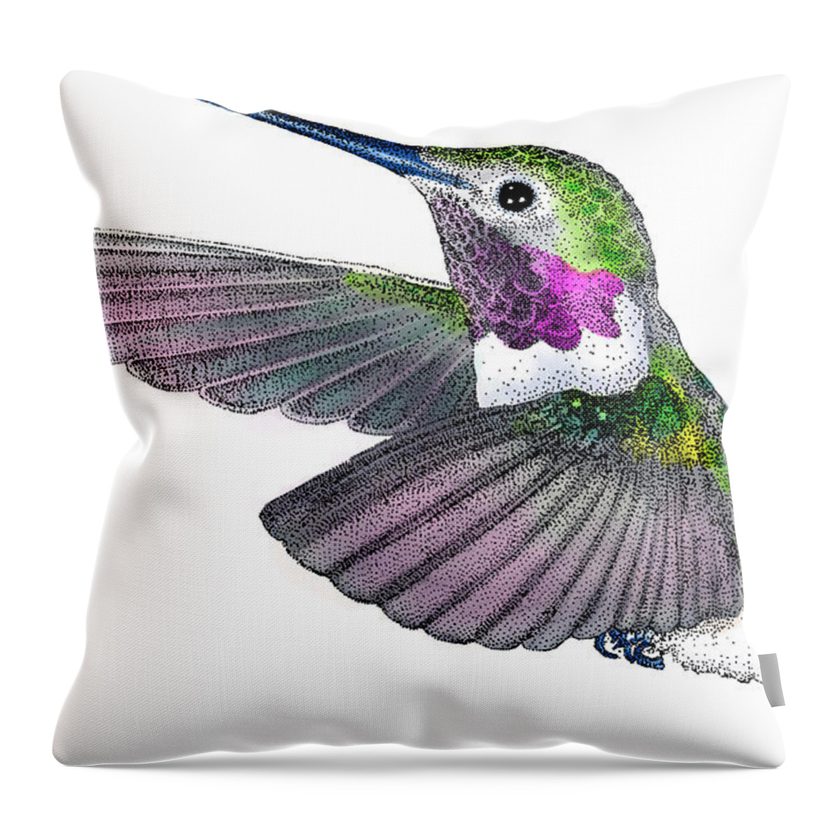 Art Throw Pillow featuring the photograph Broad-tailed Hummingbird by Roger Hall