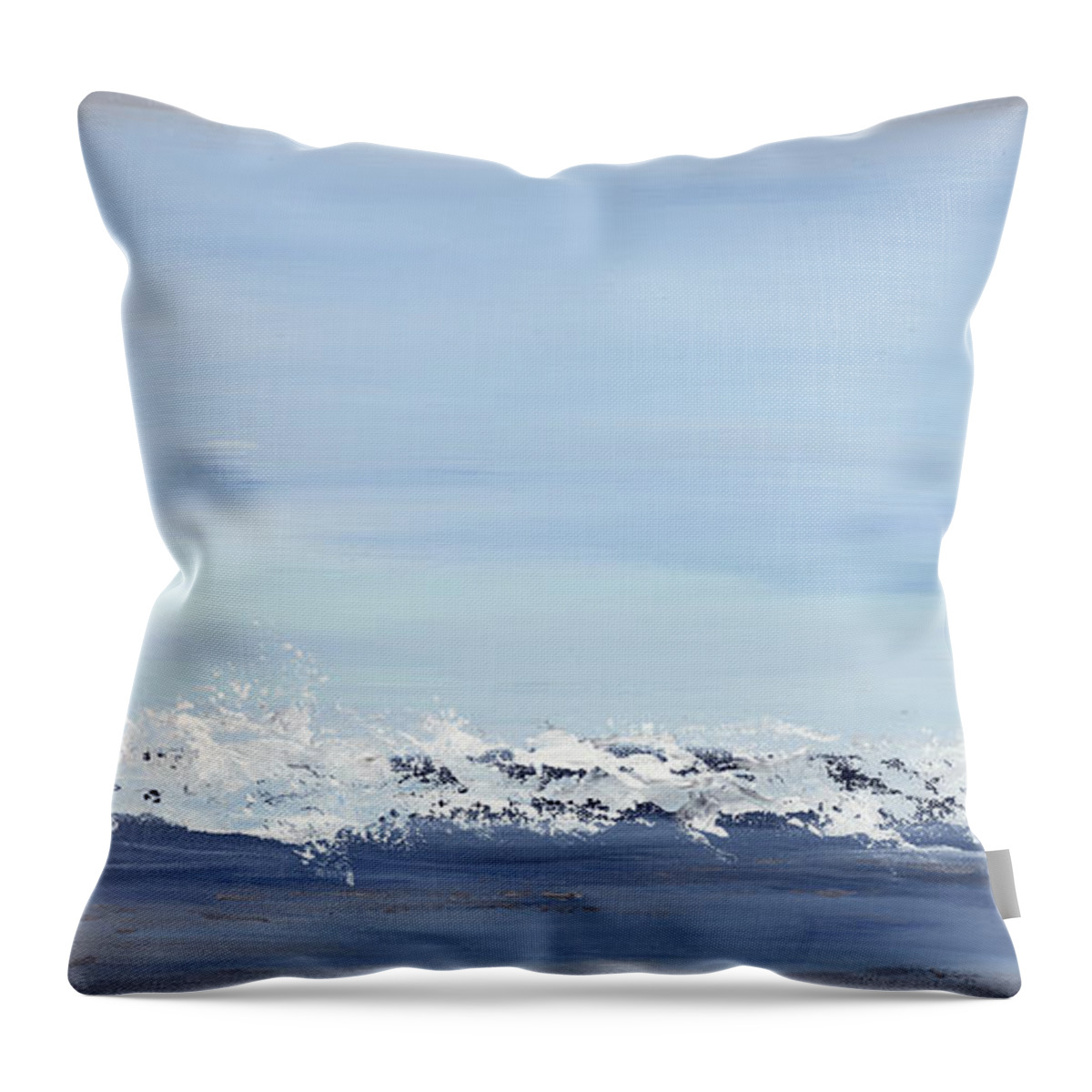 Coastal Throw Pillow featuring the painting Broken Blue by Tamara Nelson