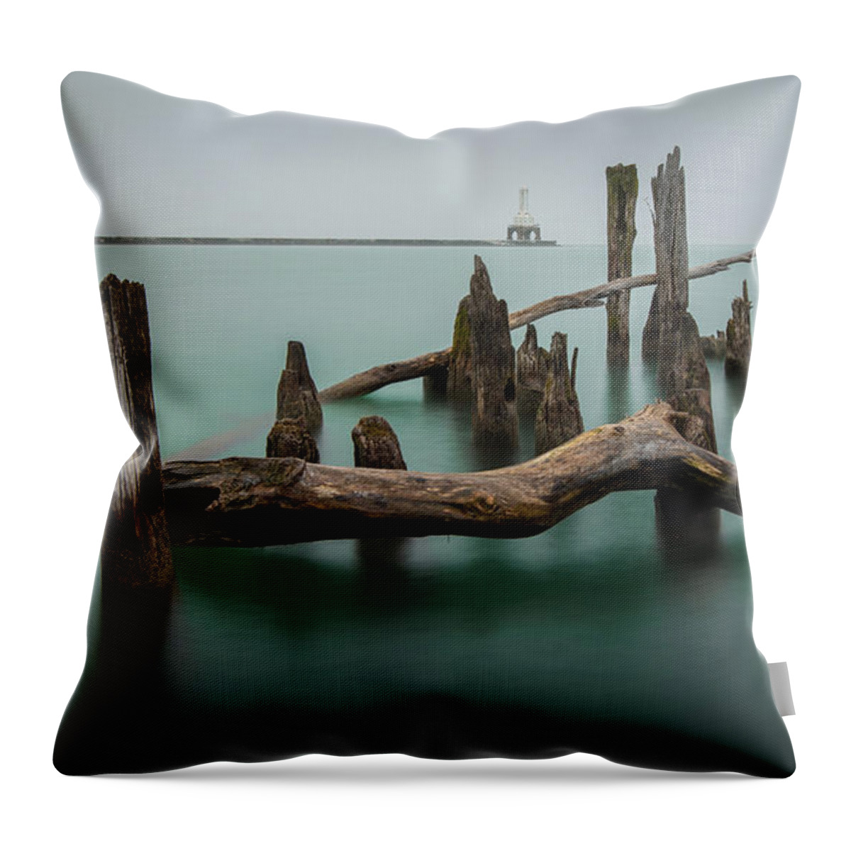 Tranquility Throw Pillow featuring the photograph Broken Port by Josh Eral
