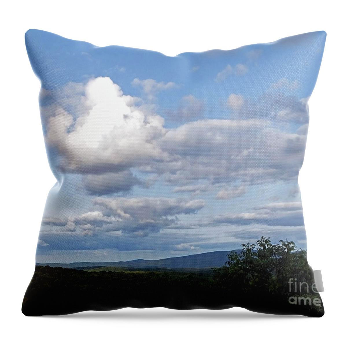 Mountains Throw Pillow featuring the photograph Bromley Vermont Mountain View by Lizi Beard-Ward