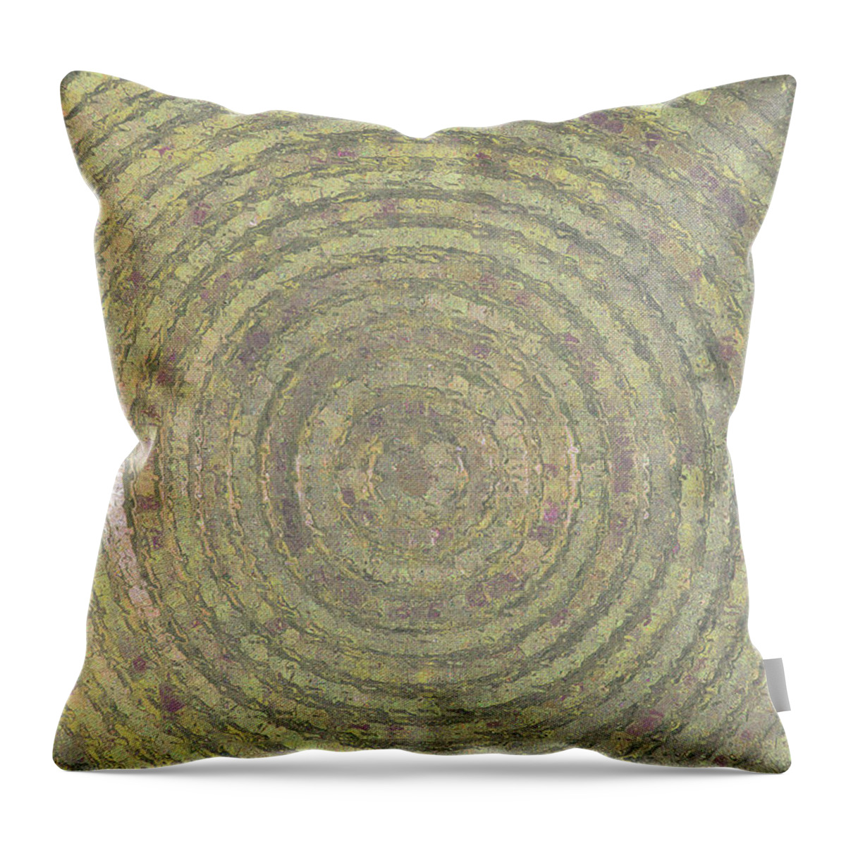 Bronze Metallic Abstract Throw Pillow featuring the digital art Bronze Gold Ripples by Pamela Smale Williams