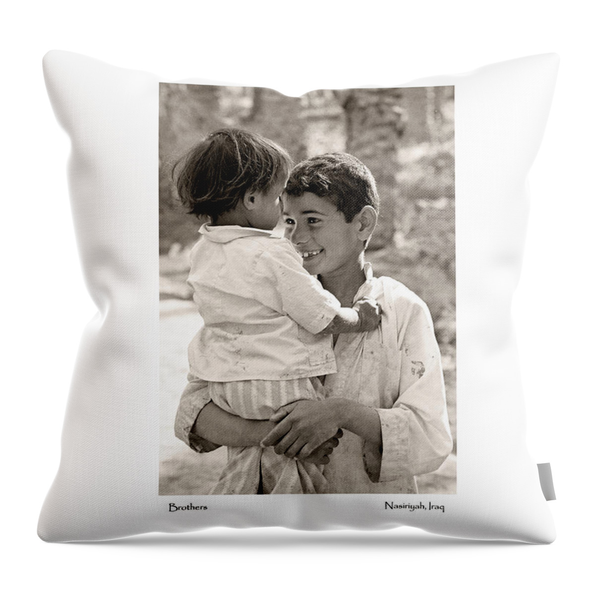 Brothers Throw Pillow featuring the photograph Brothers by Tina Manley