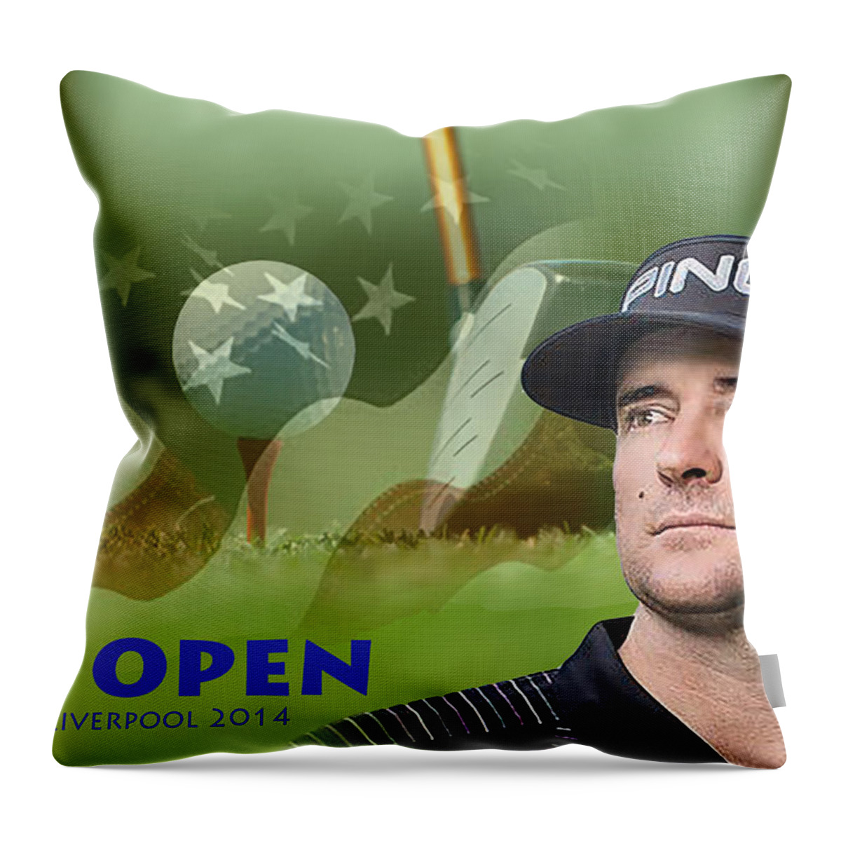 Golf Throw Pillow featuring the photograph Bubba Watson by Spikey Mouse Photography
