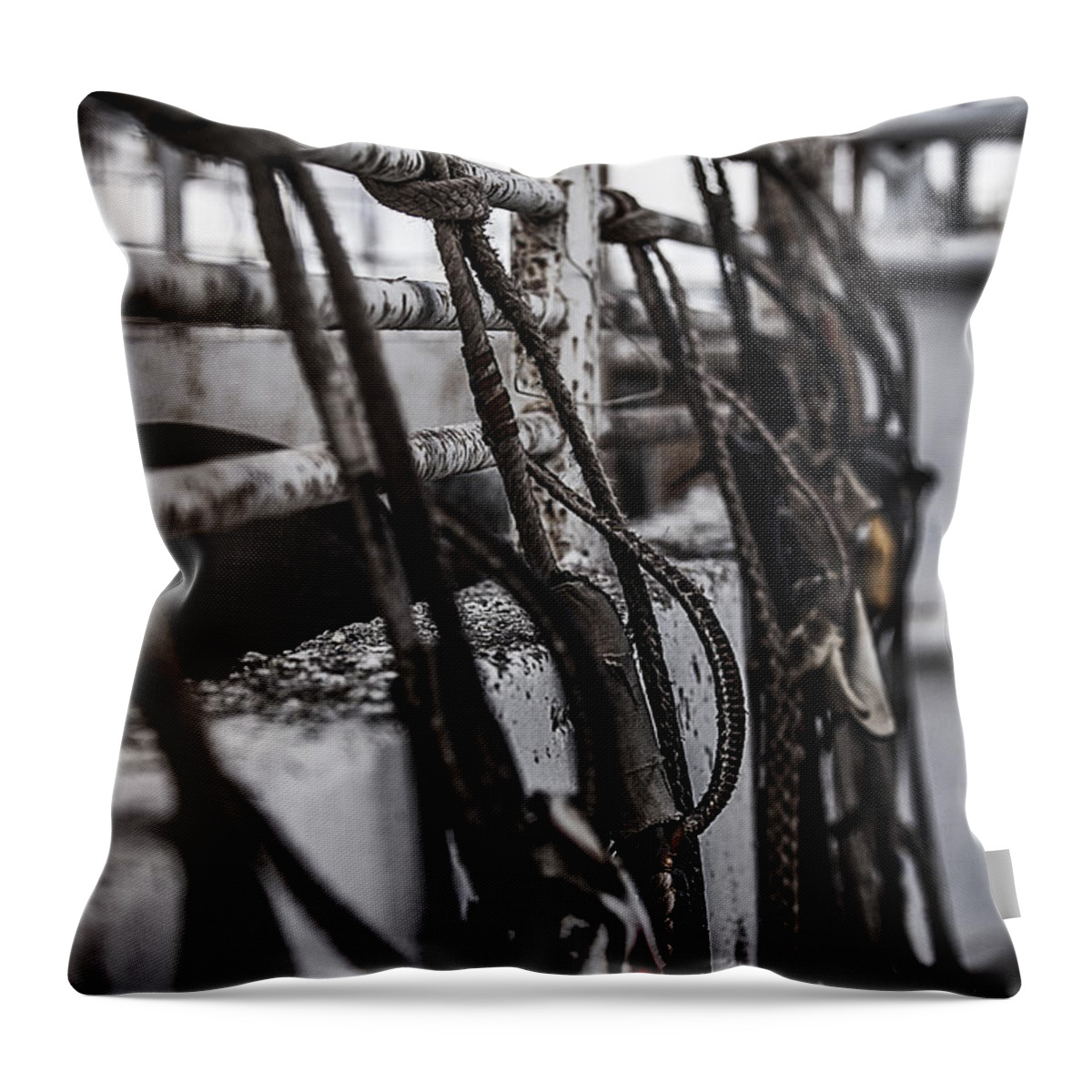 Landscapes Throw Pillow featuring the photograph Bull Ropes by Amber Kresge