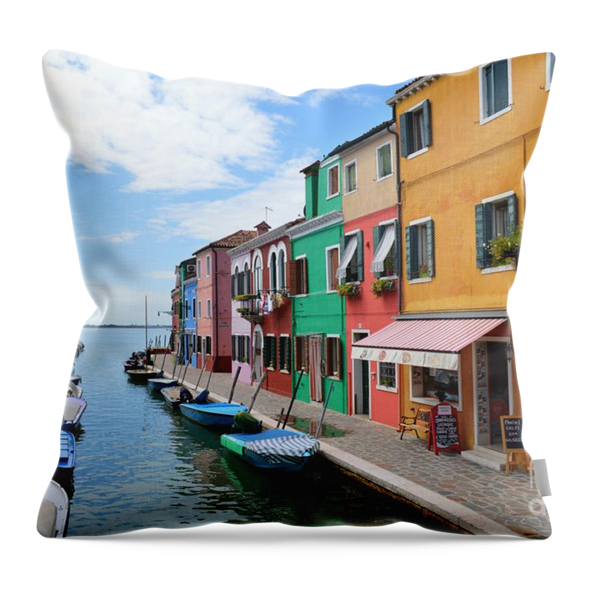 Venice Throw Pillow featuring the photograph Burano 6 by Ana Maria Edulescu