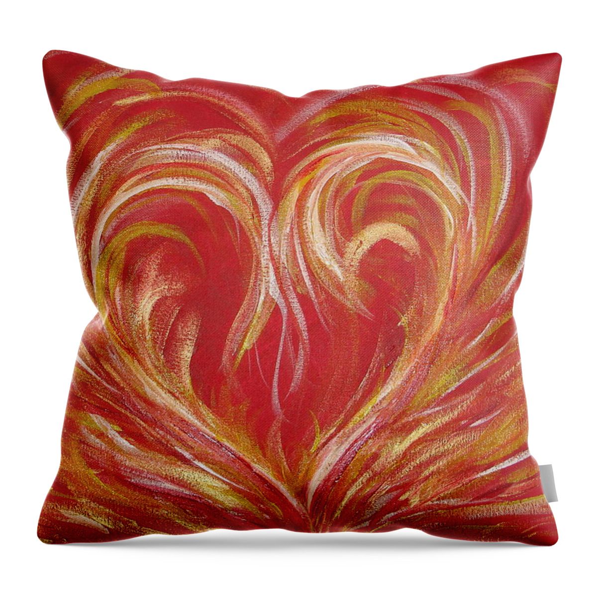 Burning Desire Throw Pillow featuring the painting Burning Desire by Angie Butler