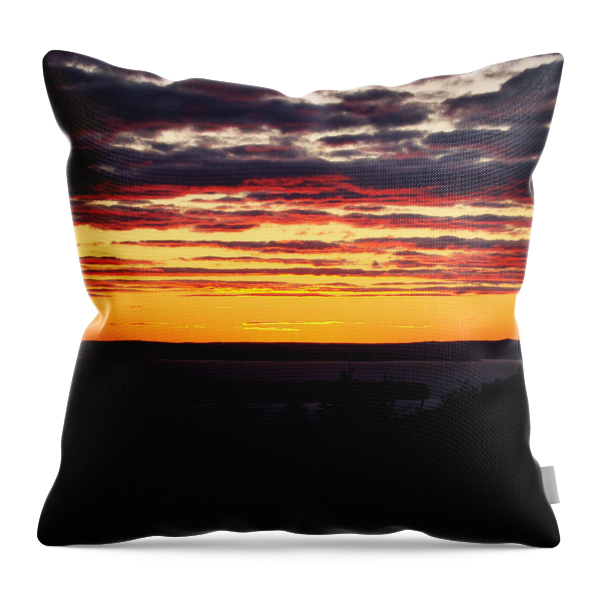 Sky Throw Pillow featuring the photograph Burning by Zinvolle Art
