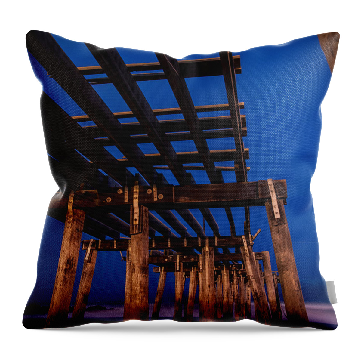 New Jersey Throw Pillow featuring the photograph Busted Boards by Kristopher Schoenleber