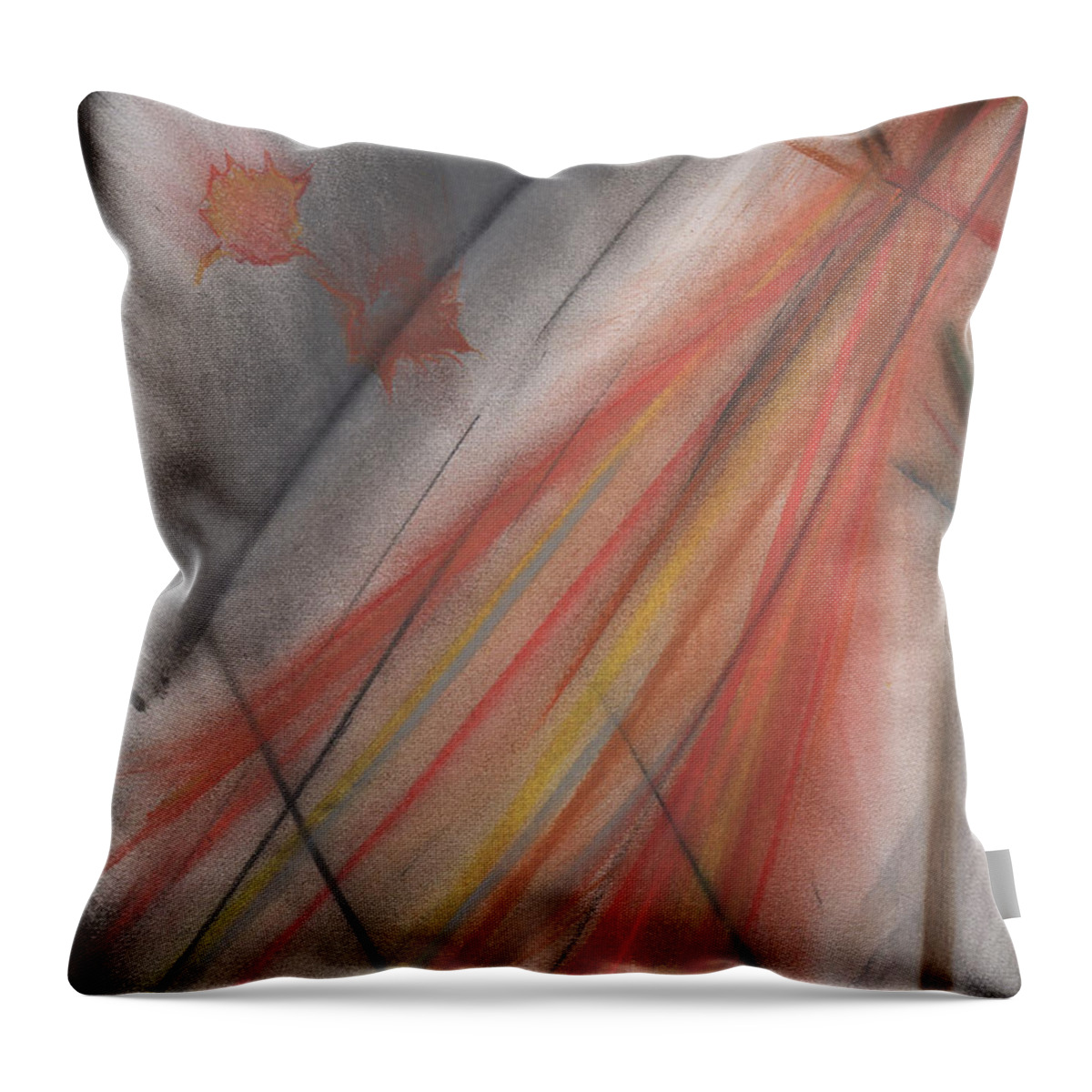  Throw Pillow featuring the painting Busy Broom by jrr by First Star Art
