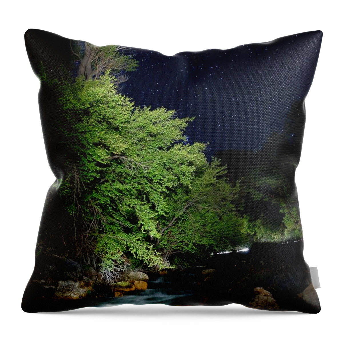 Stream Throw Pillow featuring the photograph Busy Night by David Andersen
