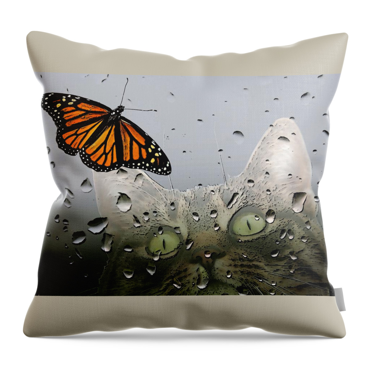 Monarch Butterfly Throw Pillow featuring the photograph Butterflies Are Free by I'ina Van Lawick