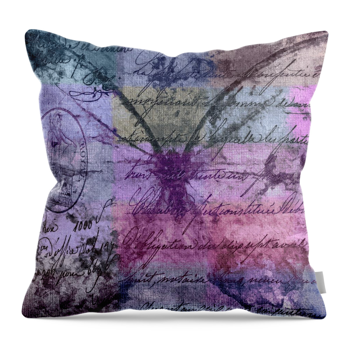 Butterfly Throw Pillow featuring the digital art Butterfly Art - ab25a by Variance Collections