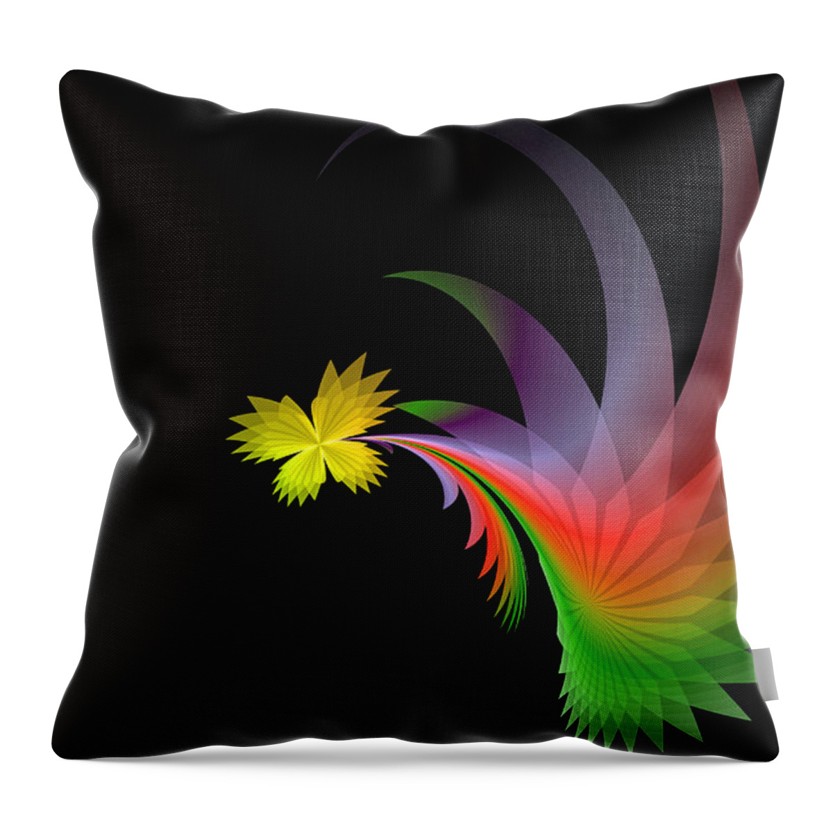 Fractal Throw Pillow featuring the digital art Butterfly Dreams by Gary Blackman